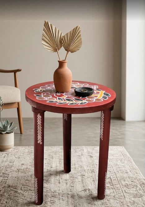 Wooden Coffee Table — Lippan Art, Resin Finish — image 1