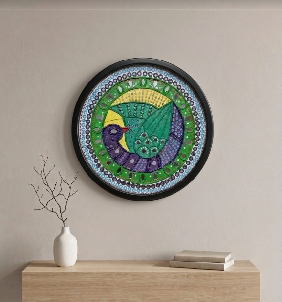 Peacock Lippan Wall Art — image 1